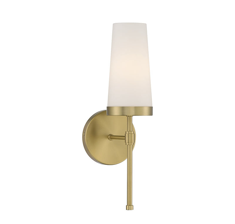 Savoy House 9-2801-1-322 One Light Wall Sconce, Warm Brass