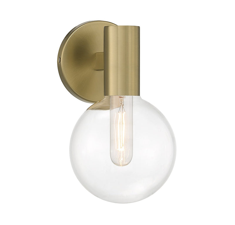 Savoy House 9-3076-1-322 One Light Wall Sconce, Warm Brass