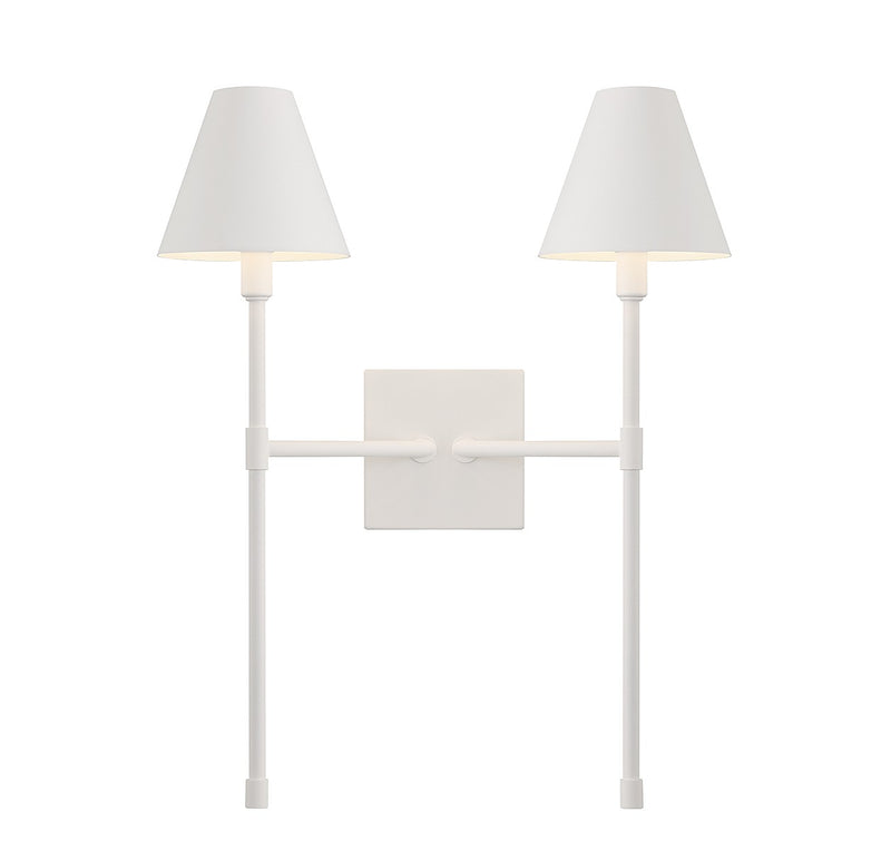 Savoy House 9-5202-2-83 Two Light Wall Sconce, Bisque White