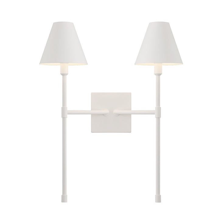Savoy House 9-5202-2-83 Two Light Wall Sconce, Bisque White