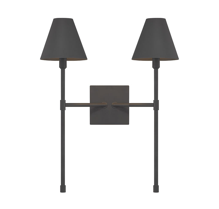 Savoy House 9-5202-2-89 Two Light Wall Sconce, Matte Black