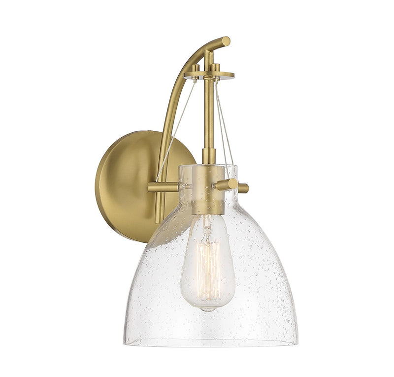 Savoy House 9-7005-1-322 One Light Wall Sconce, Warm Brass