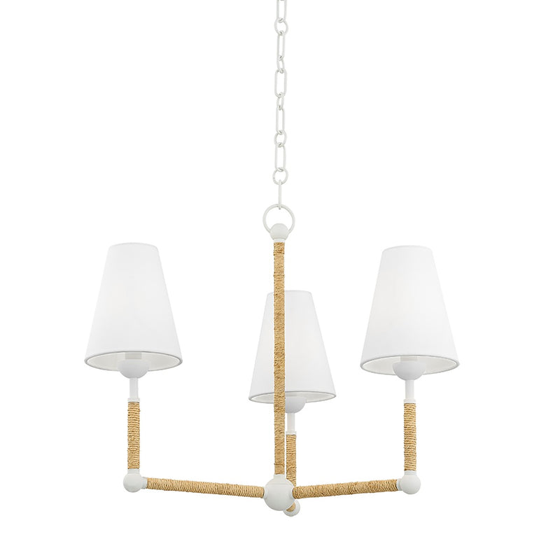 Mitzi H708803-TWH Three Light Chandelier, Textured White