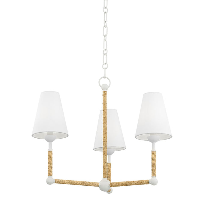 Mitzi H708803-TWH Three Light Chandelier, Textured White