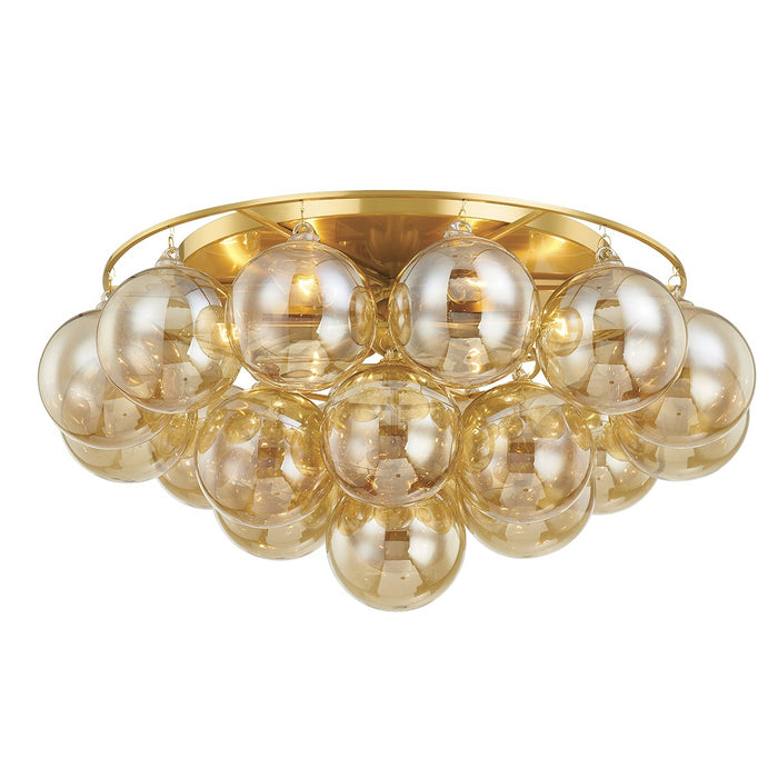 Mitzi H711506-AGB Six Light Flush Mount, Aged Brass