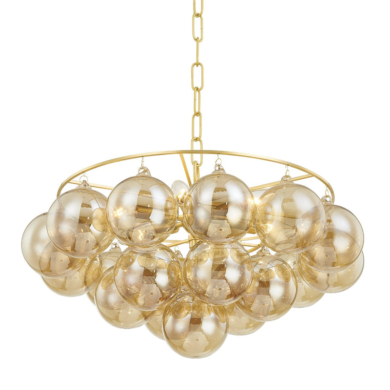 Mitzi H711806-AGB Six Light Chandelier, Aged Brass