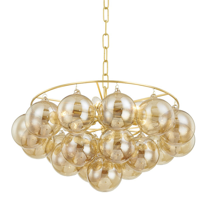 Mitzi H711806-AGB Six Light Chandelier, Aged Brass