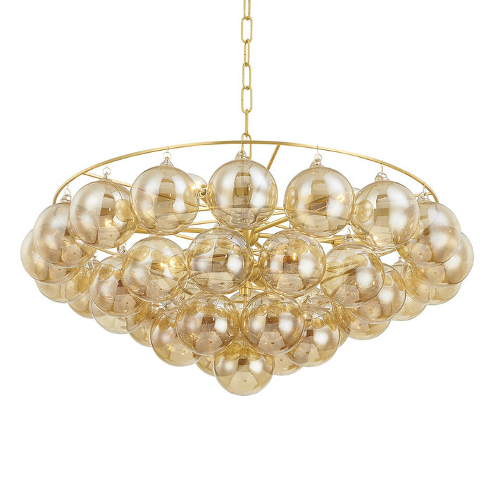 Mitzi H711809-AGB Nine Light Chandelier, Aged Brass