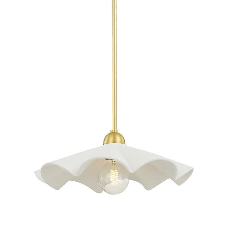 Mitzi H712701-AGB/CTW One Light Pendant, Aged Brass