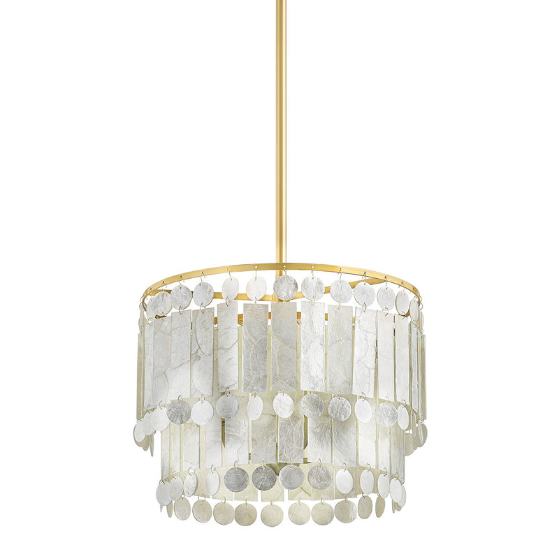 Mitzi H715803-AGB Three Light Pendant, Aged Brass