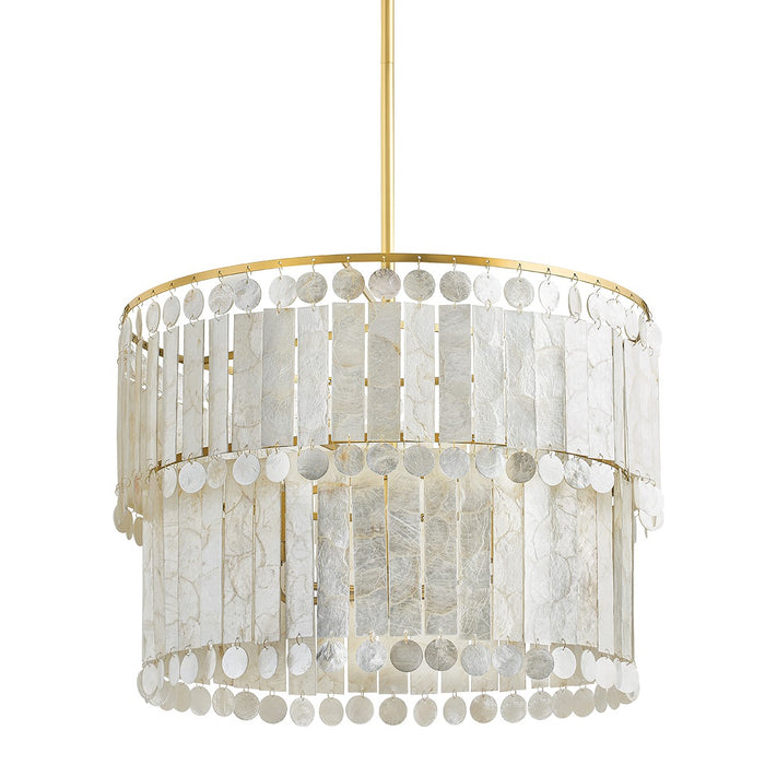 Mitzi H715806-AGB Six Light Chandelier, Aged Brass
