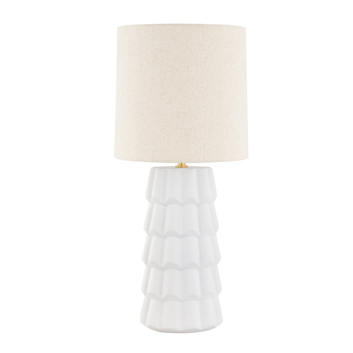 Mitzi HL712201-AGB/CTW One Light Table Lamp, Aged Brass