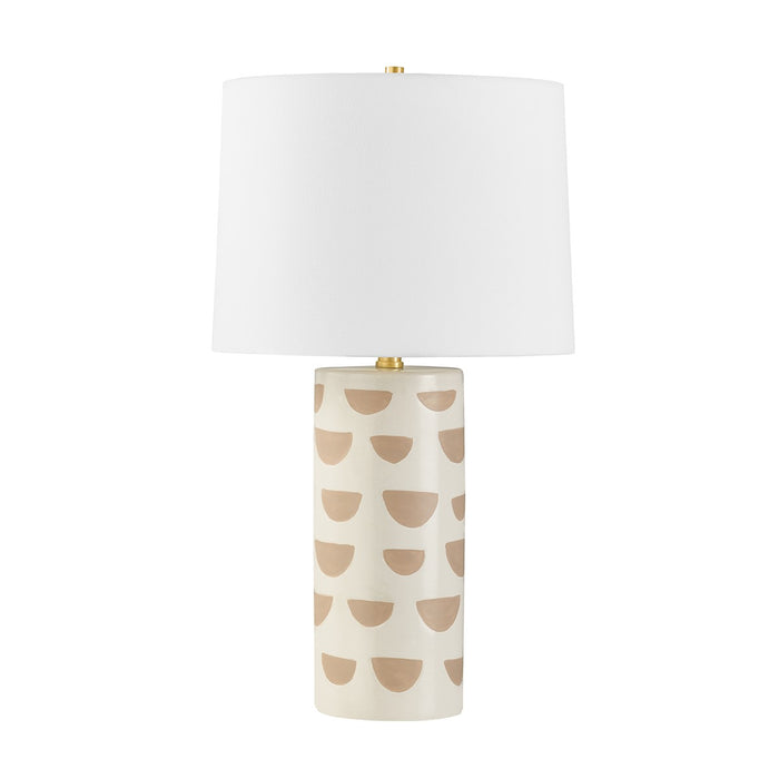 Mitzi HL714201A-AGB/CWO One Light Table Lamp, Aged Brass
