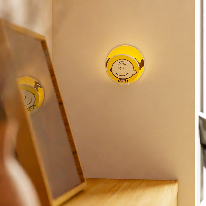 Koncept GRW-S-MWT-CB1-PI LED Wall Sconce, Matte White, Charlie Brown