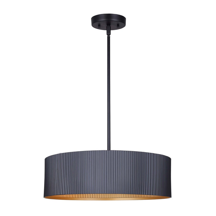 Canarm ICH1119A03BK17 Three Light Chandelier, Matte Black