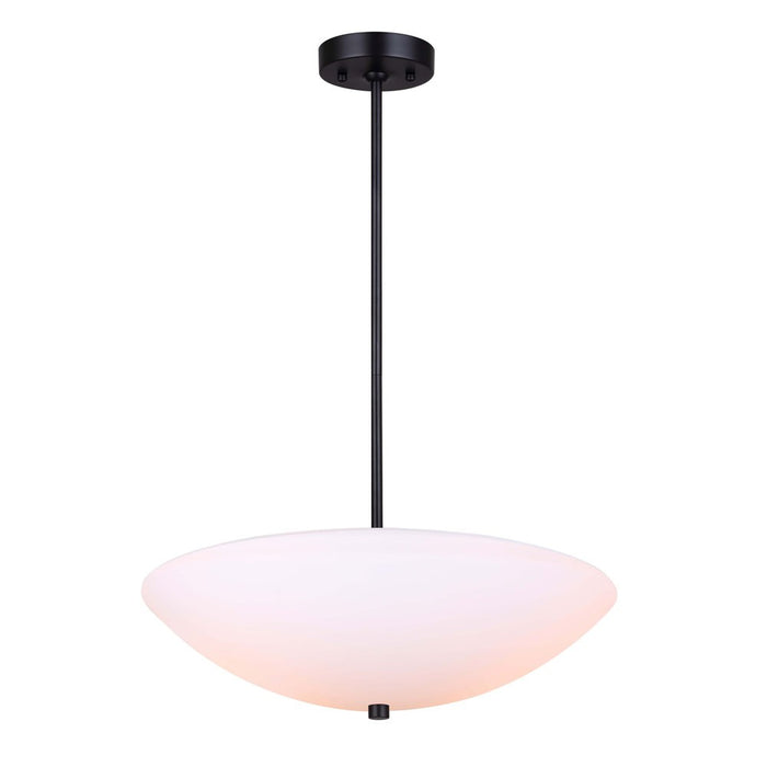 Canarm ICH1128A03BK18 Three Light Chandelier, Matte Black