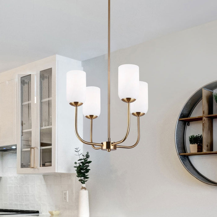 Canarm ICH1130A04GD Four Light Chandelier, Gold