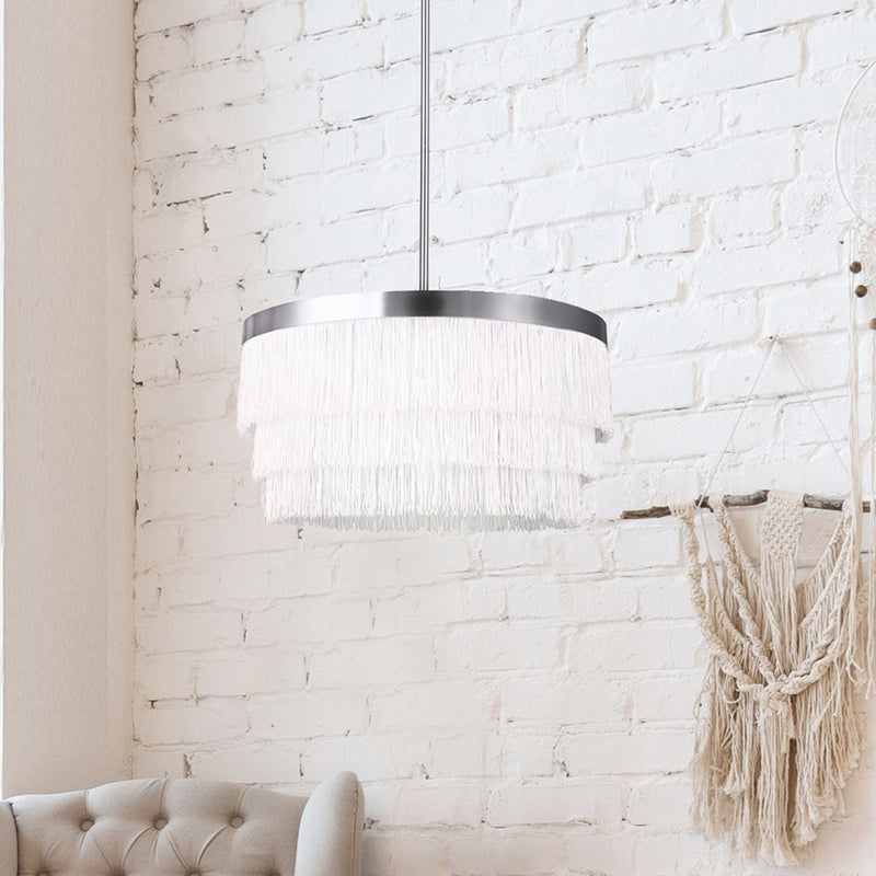 Canarm ICH2024B03BN18 Three Light Chandelier, Brushed Nickel
