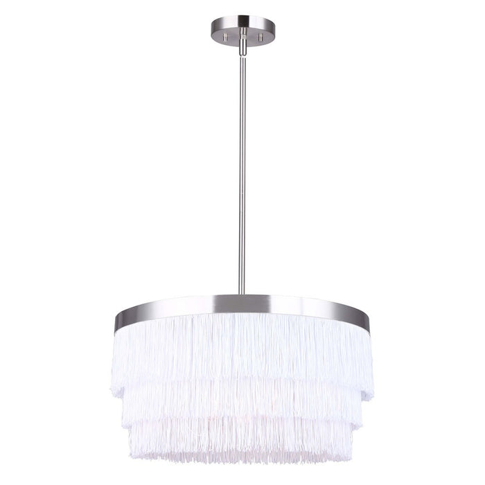 Canarm ICH2024B03BN18 Three Light Chandelier, Brushed Nickel