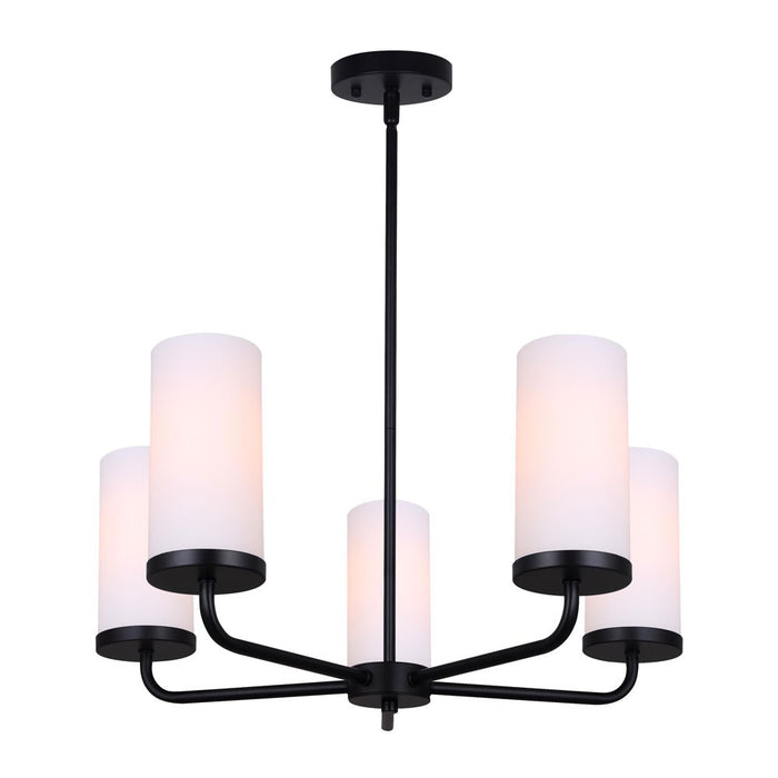 Canarm ICH2029B05BK Five Light Chandelier, Matte Black