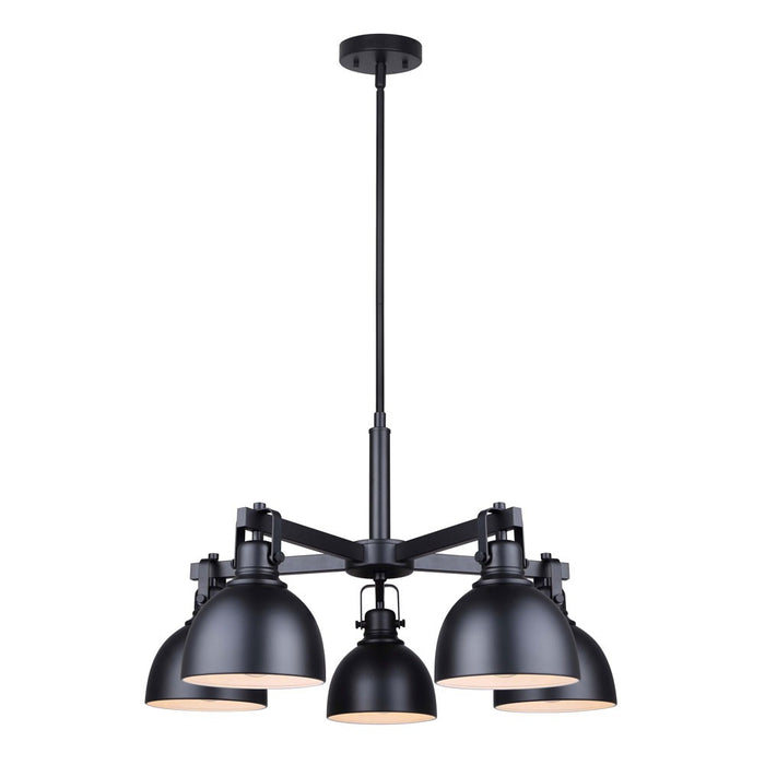 Canarm ICH622A05BK Five Light Chandelier, Matte Black
