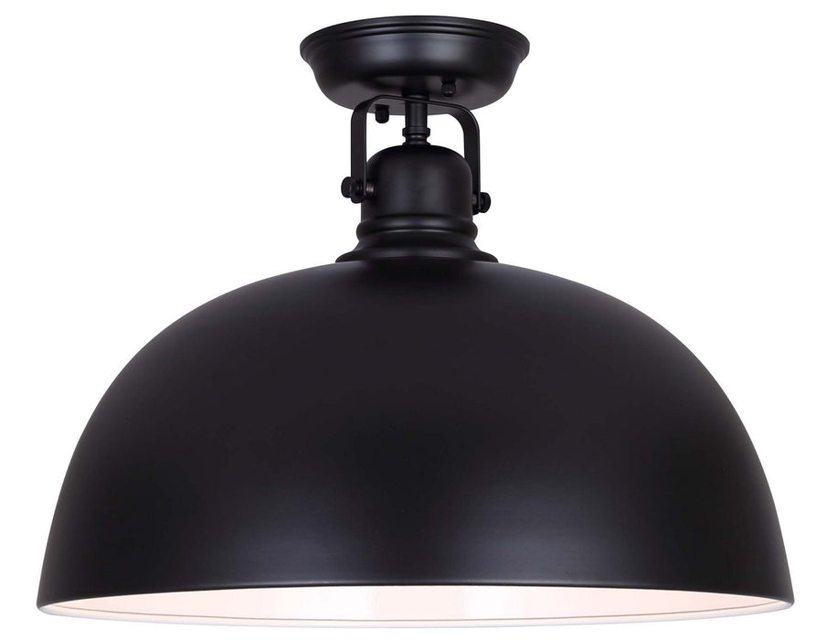 Canarm IFM622A16BK One Light Flush Mount, Matte Black