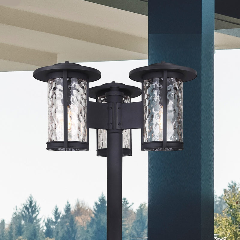 Canarm IOL568BK Three Light Outdoor Post Mount, Black