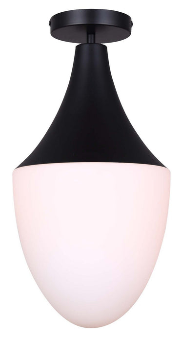 Canarm IPL1121A01BK One Light Pendant, Matte Black