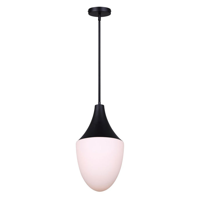 Canarm IPL1121A01BK One Light Pendant, Matte Black