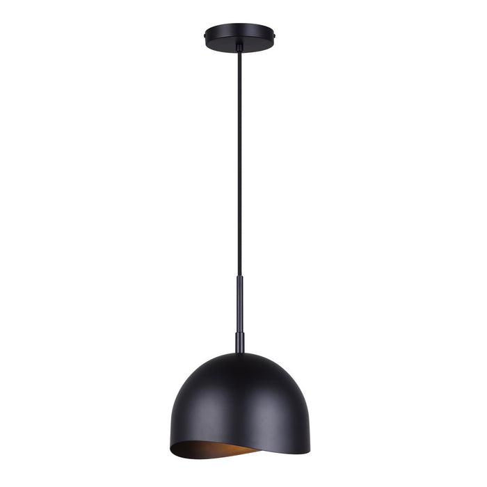 Canarm IPL1122A01BK One Light Pendant, Matte Black