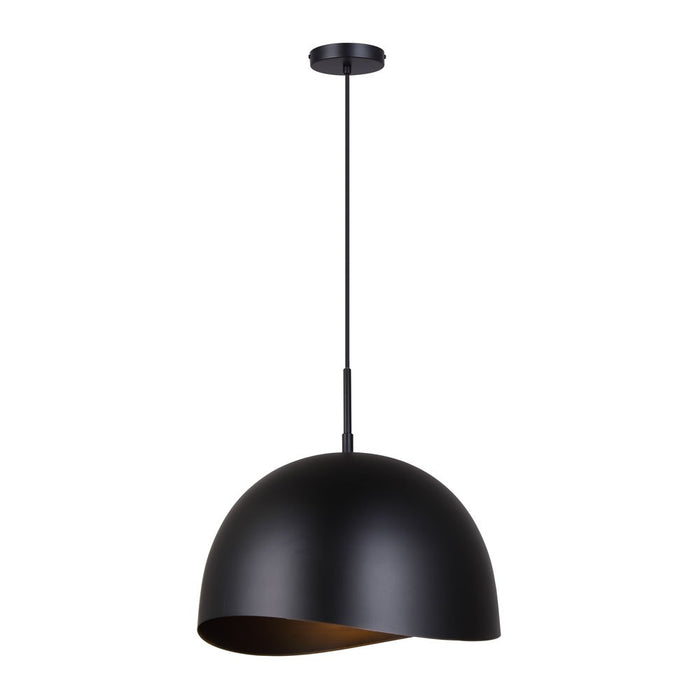 Canarm IPL1122A01BK16 One Light Pendant, Matte Black