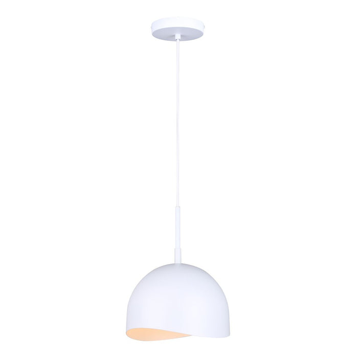 Canarm IPL1122A01WH One Light Pendant, Matte White