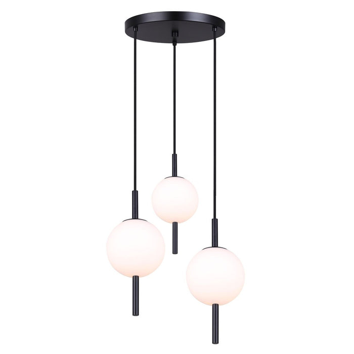 Canarm IPL1123A03BK9 Three Light Pendant, Matte Black