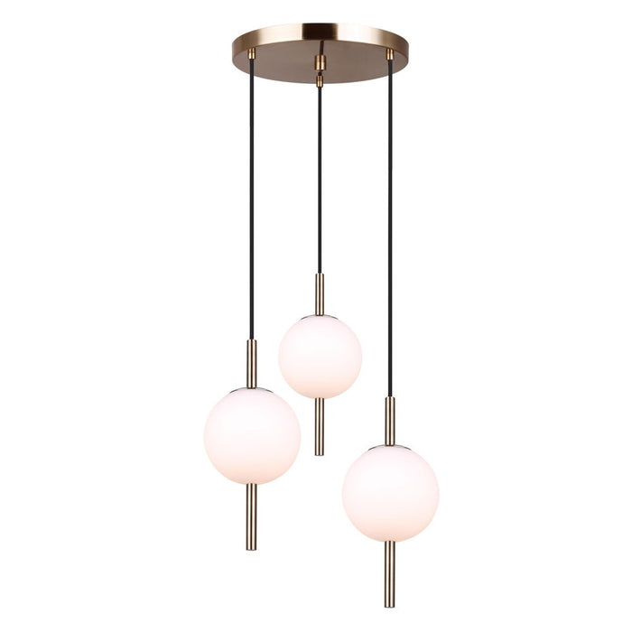 Canarm IPL1123A03GD9 Three Light Pendant, Gold