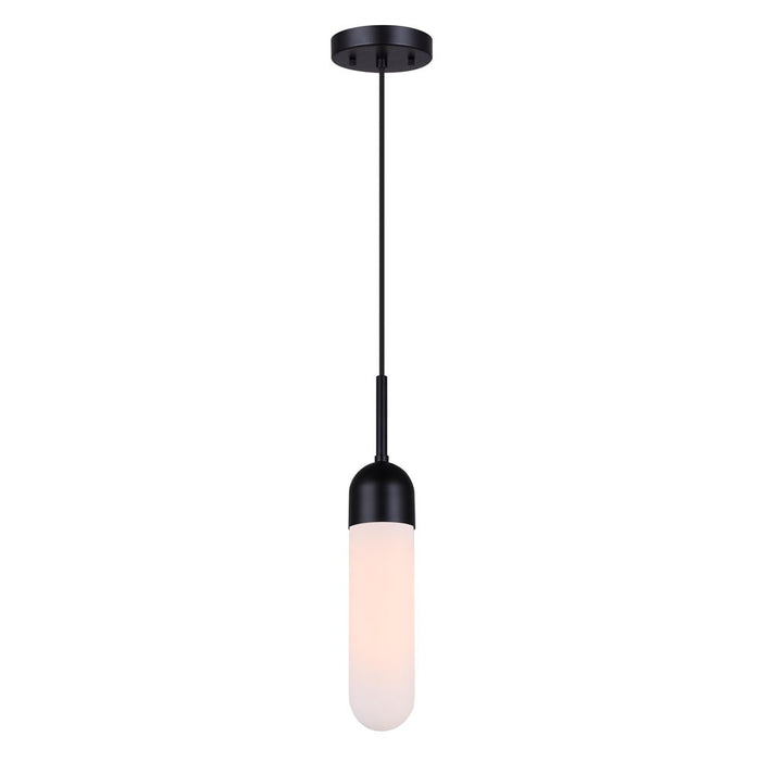 Canarm IPL1126A01BK One Light Pendant, Matte Black