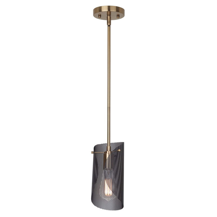Canarm IPL1131A01BKG One Light Pendant, Matte Black And Gold