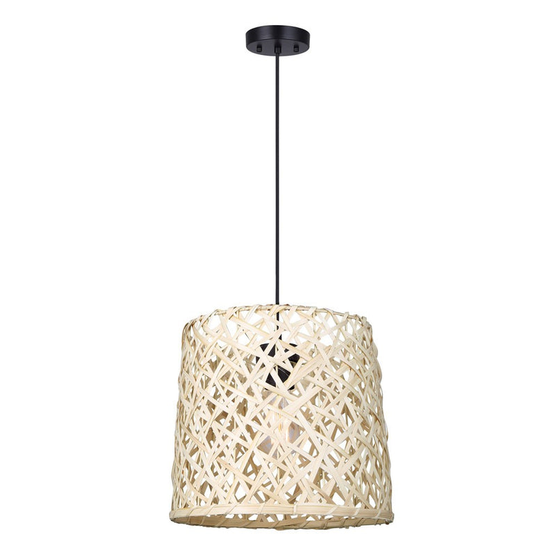 Canarm IPL2026B01BK One Light Pendant, Matte Black