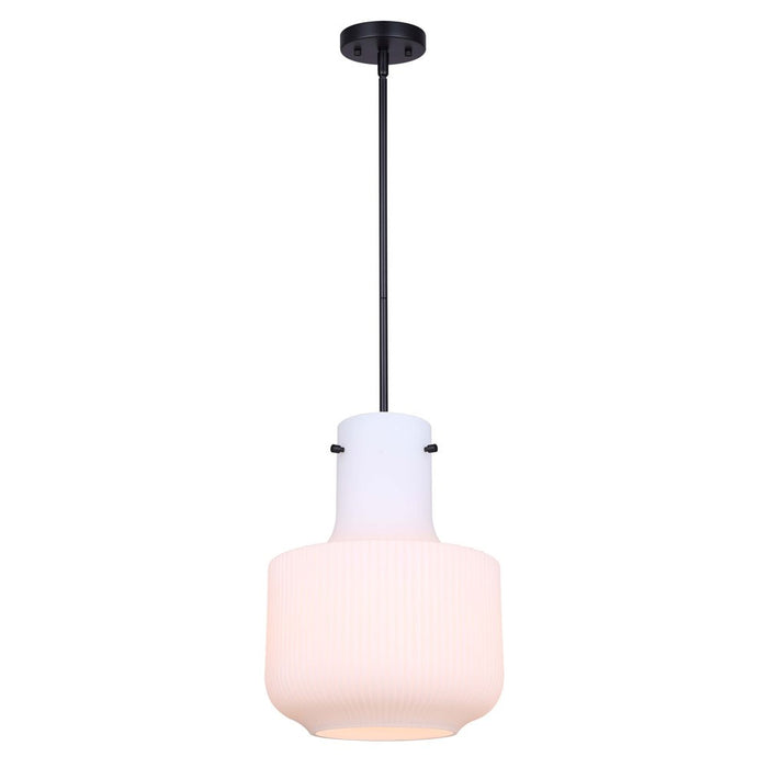 Canarm IPL2027B01BK One Light Pendant, Matte Black