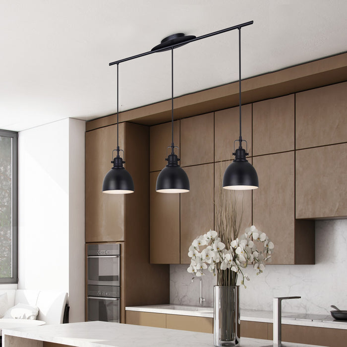 Canarm IPL622A03BK Three Light Pendant, Matte Black