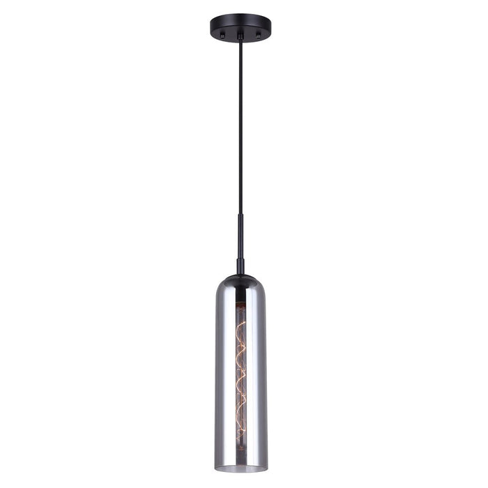 Canarm IPL740B01BK One Light Pendant, Matte Black