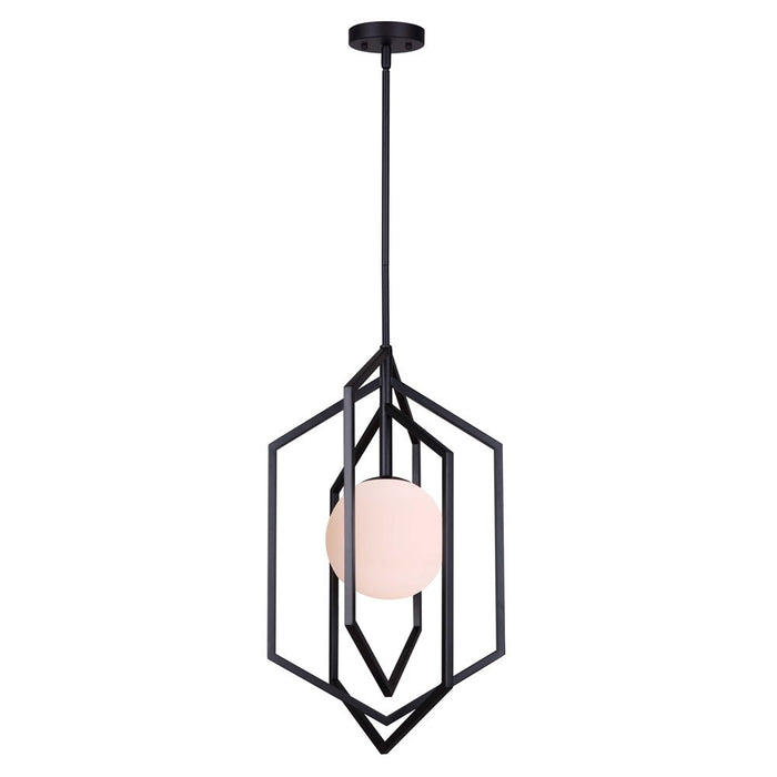 Canarm IPL748B01BK One Light Pendant, Matte Black