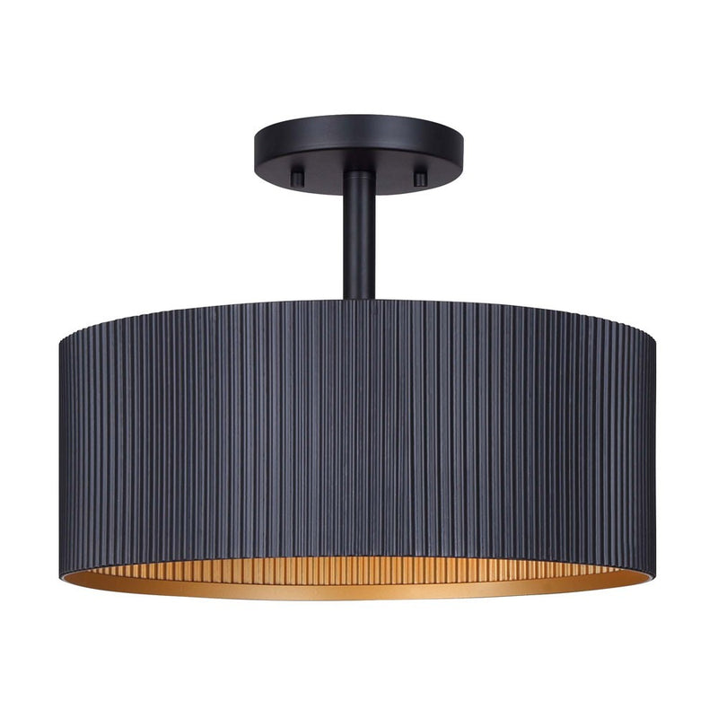 Canarm ISF1119A02BK Two Light Semi-Flush Mount, Matte Black