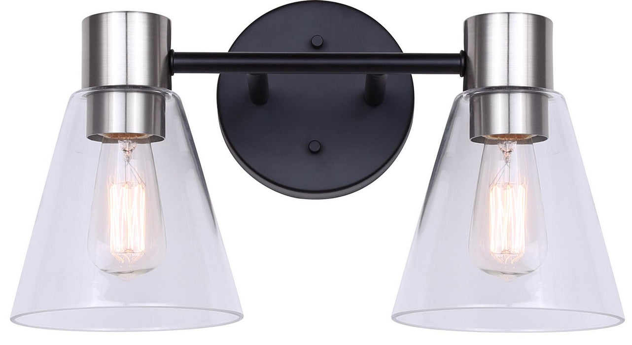 Canarm IVL1127A02BKN Two Light Vanity, Matte Black