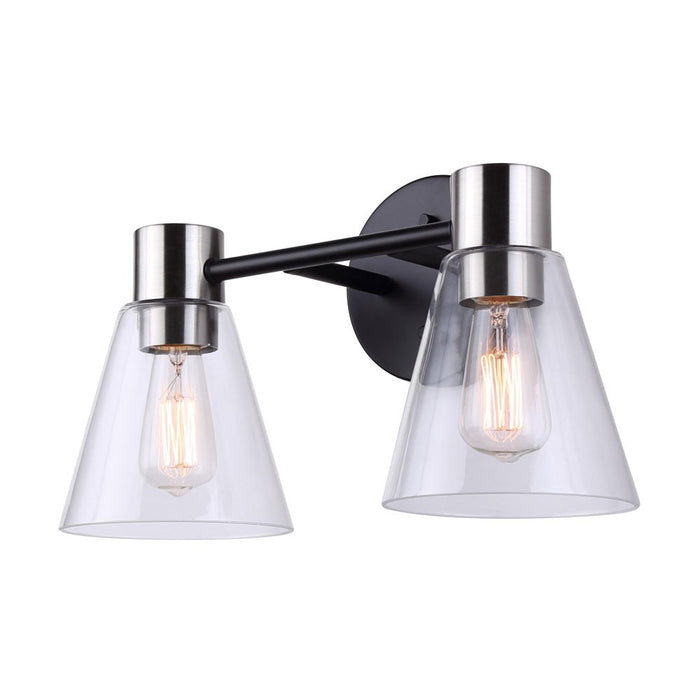 Canarm IVL1127A02BKN Two Light Vanity, Matte Black