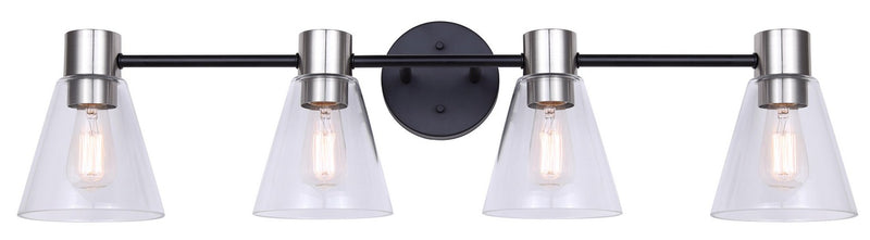 Canarm IVL1127A04BKN Four Light Vanity, Matte Black