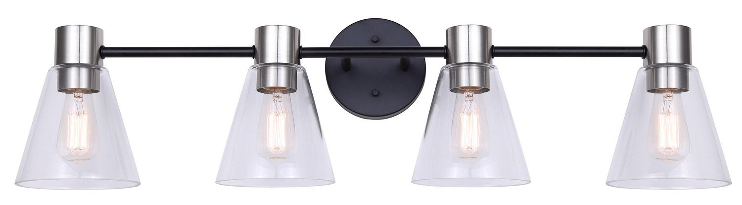 Canarm IVL1127A04BKN Four Light Vanity, Matte Black