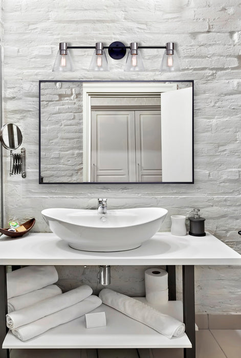 Canarm IVL1127A04BKN Four Light Vanity, Matte Black