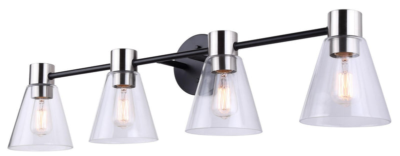 Canarm IVL1127A04BKN Four Light Vanity, Matte Black