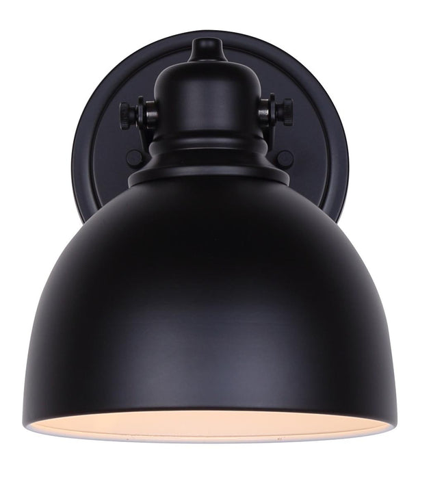 Canarm IVL622A01BK One Light Vanity, Matte Black