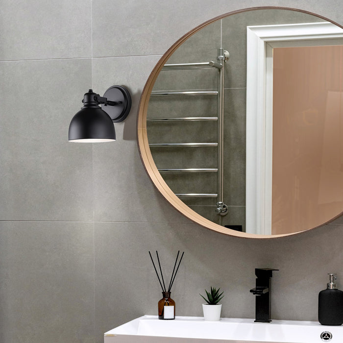 Canarm IVL622A01BK One Light Vanity, Matte Black